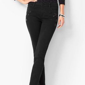 Talbots CRYSTAL EMBELLISHED SLIM ANKLE JEANS - NEVER FADE BLACK 2P